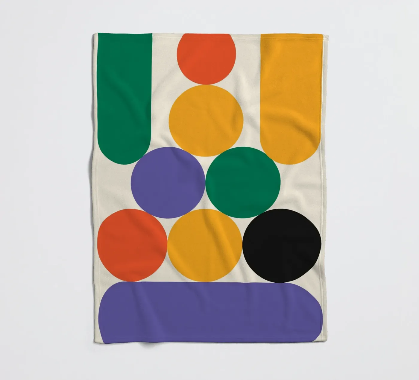 Stack Ball Bauhaus Bold fleece blanket by Family Bauhaus Art