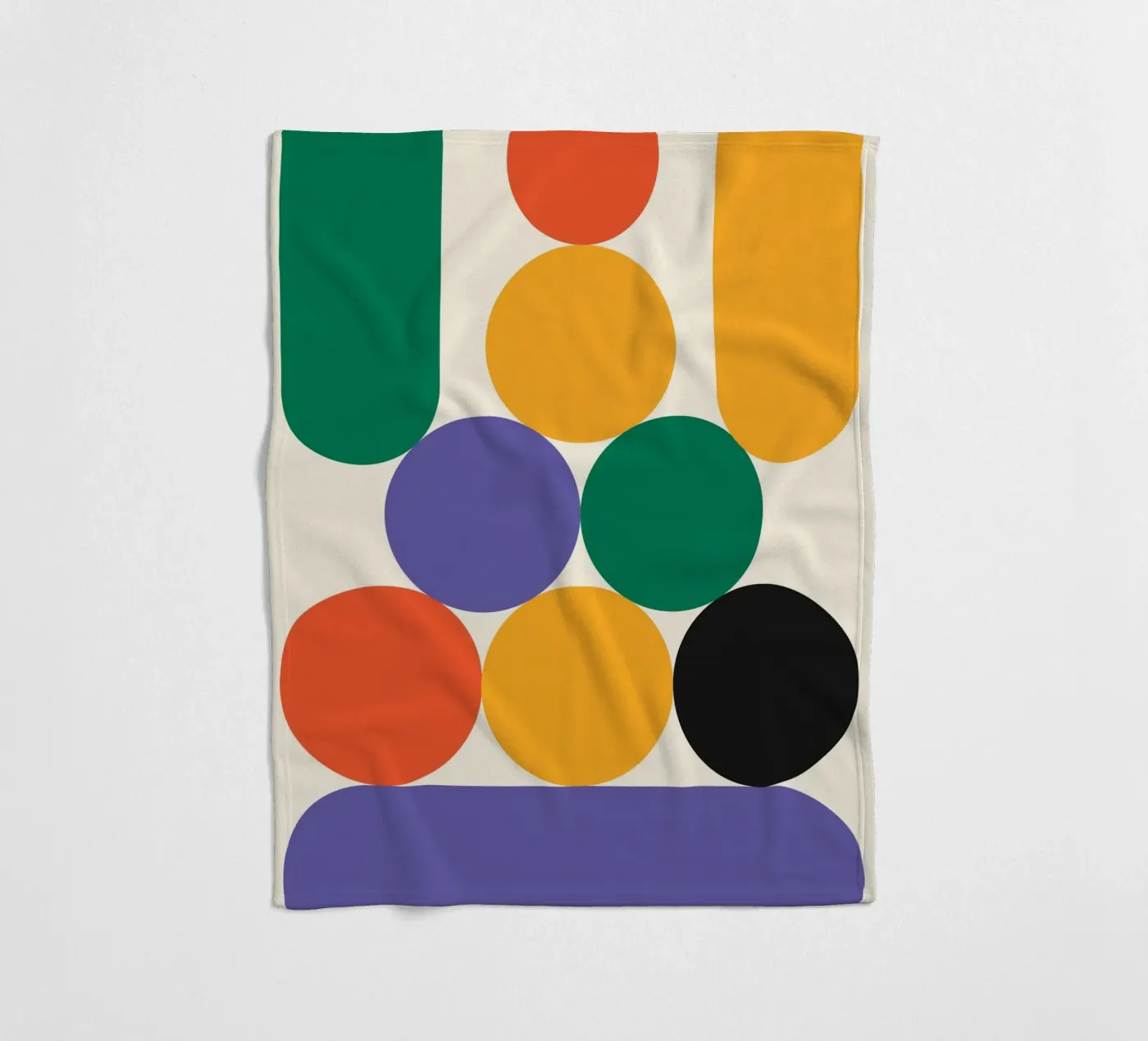 Stack Ball Bauhaus Bold fleece blanket by Family Bauhaus Art