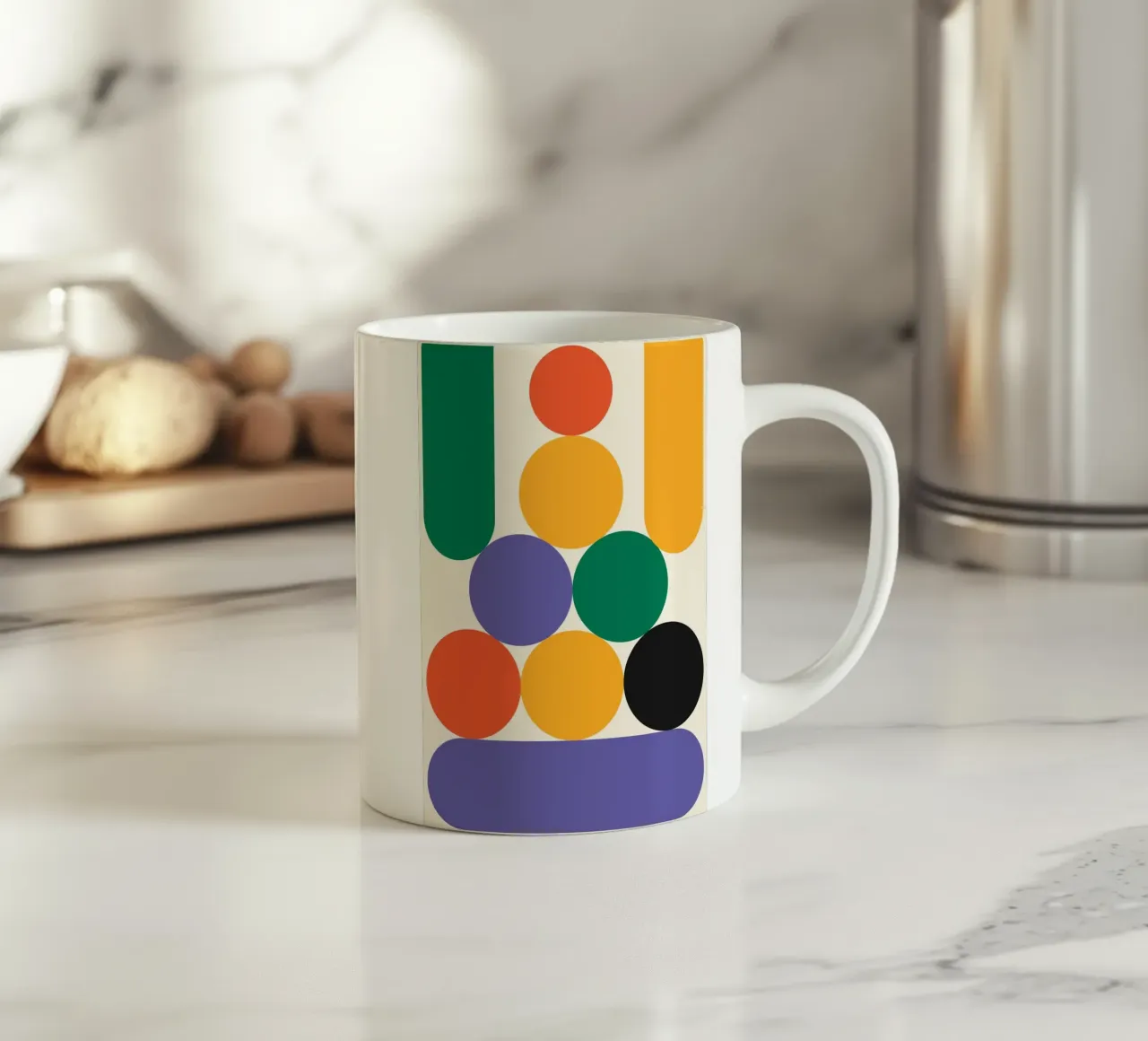 Palla impilata Bauhaus in grassetto tazza in ceramica da Family Bauhaus Art