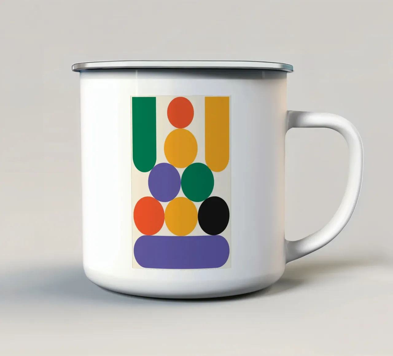 Palla impilata Bauhaus in grassetto tazza in smalto da Family Bauhaus Art