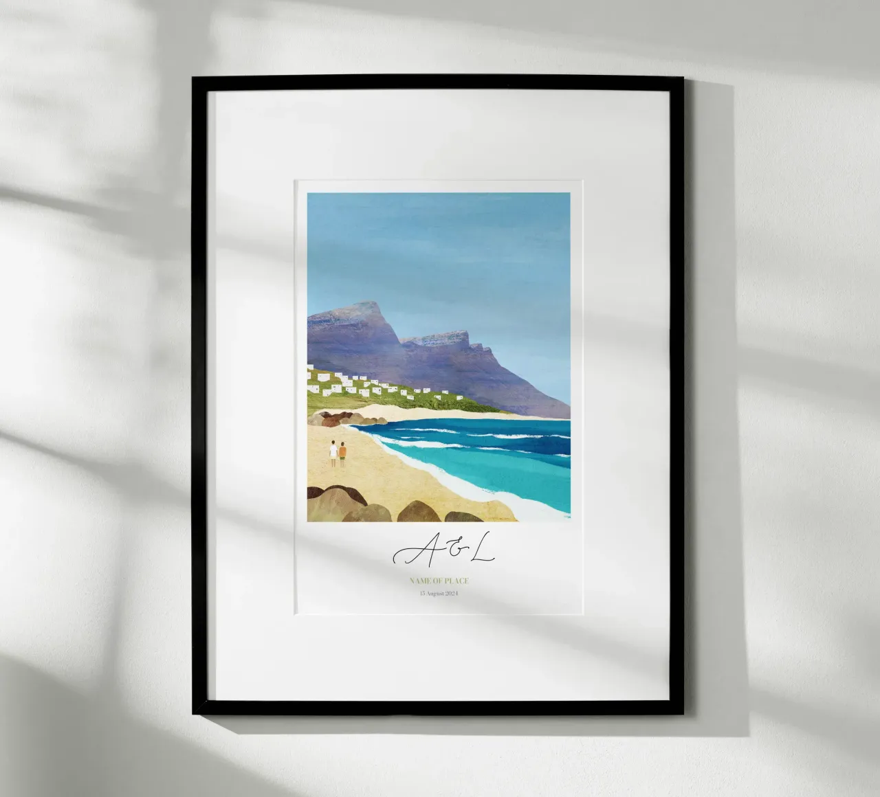 Aggiungi persone personalizzate - Stampa da viaggio personalizzata poster con telaio in plastica da Henry Rivers