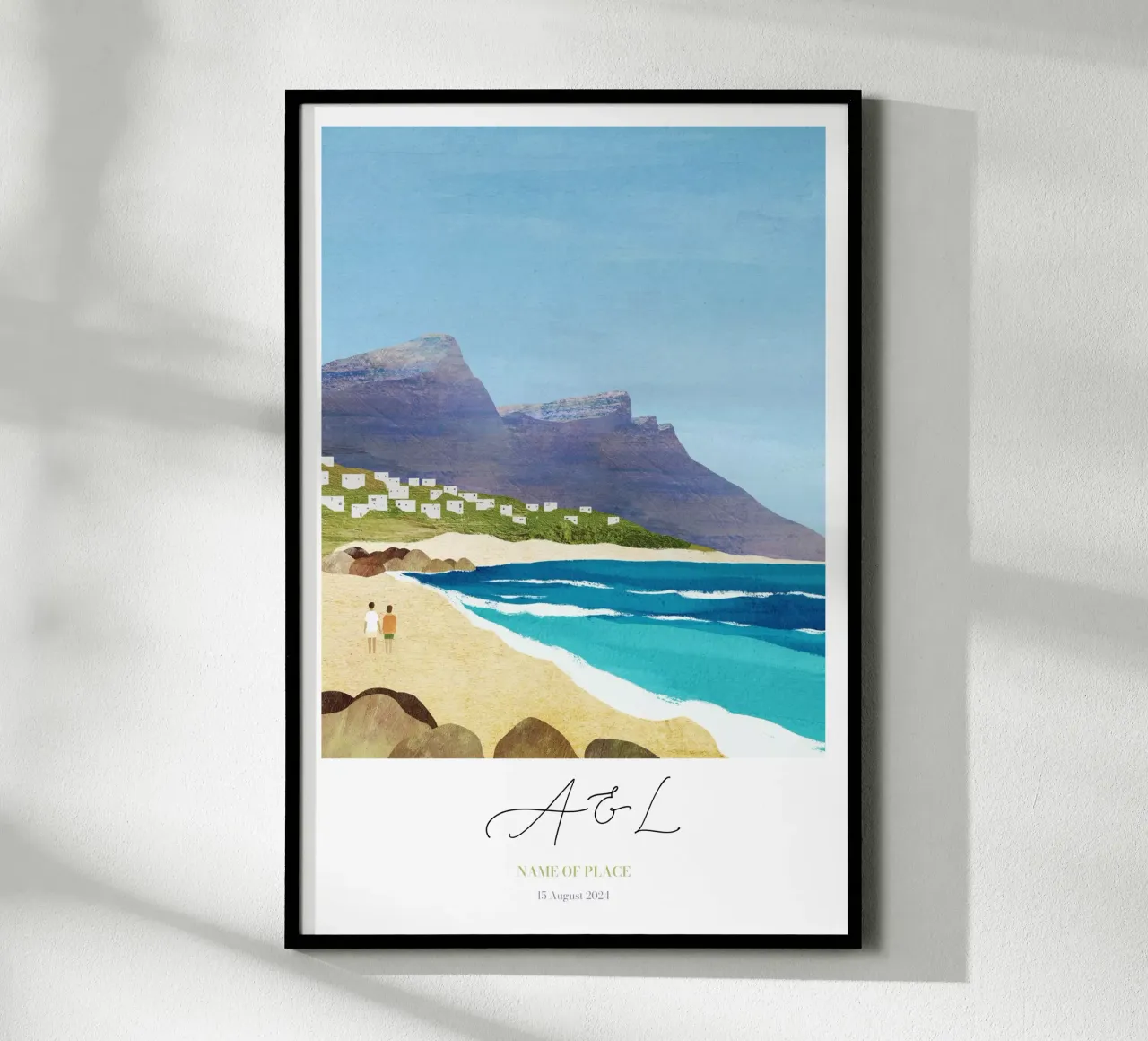Aggiungi persone personalizzate - Stampa da viaggio personalizzata poster con telaio in plastica da Henry Rivers