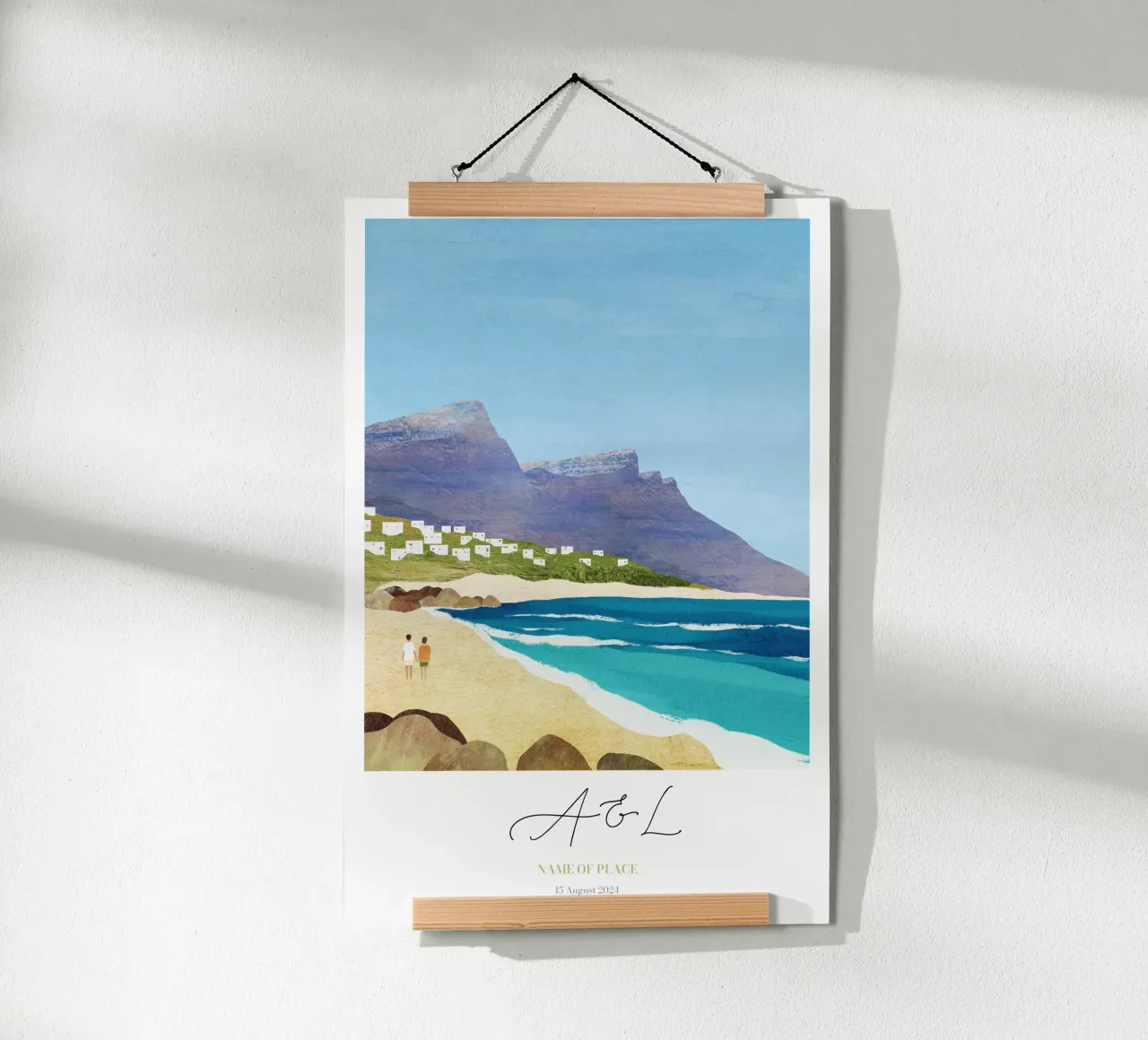 Aggiungi persone personalizzate - Stampa da viaggio personalizzata poster con telaio in plastica da Henry Rivers