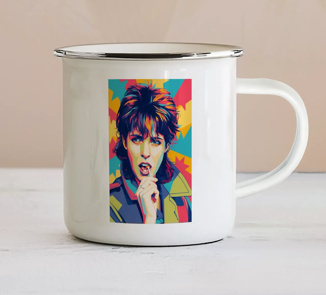 Nena Le Strisce tazza in smalto da Hantamrata