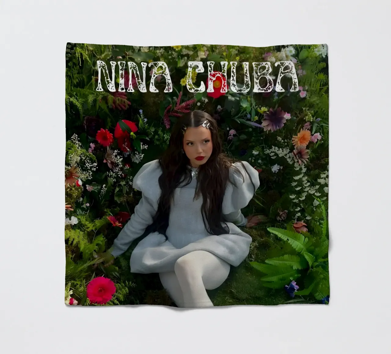 Fiori di Chuba coperta in pile da vintage singer