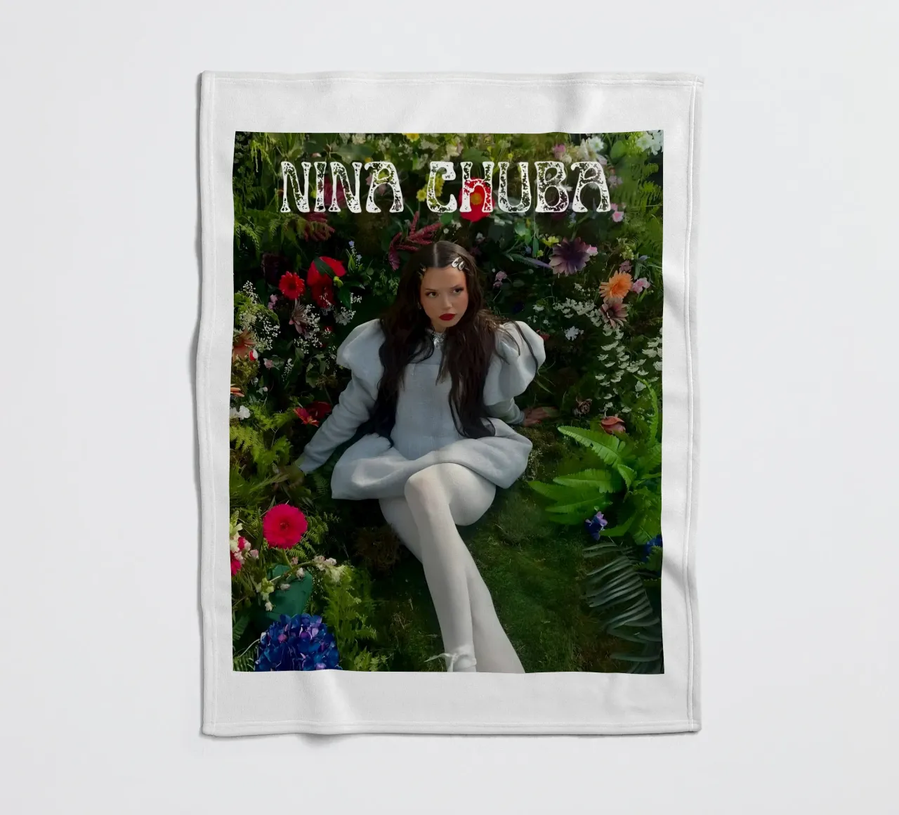 Fiori di Chuba coperta in pile da vintage singer