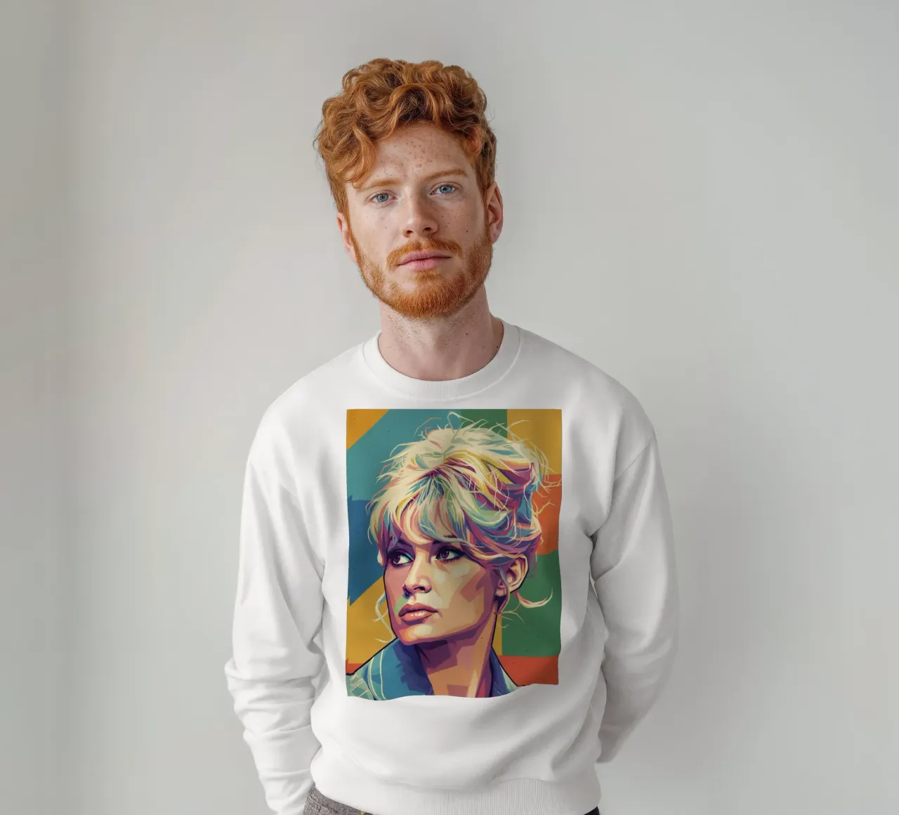 Ritratto pop art di Brigitte Bardot felpa da Hantamrata