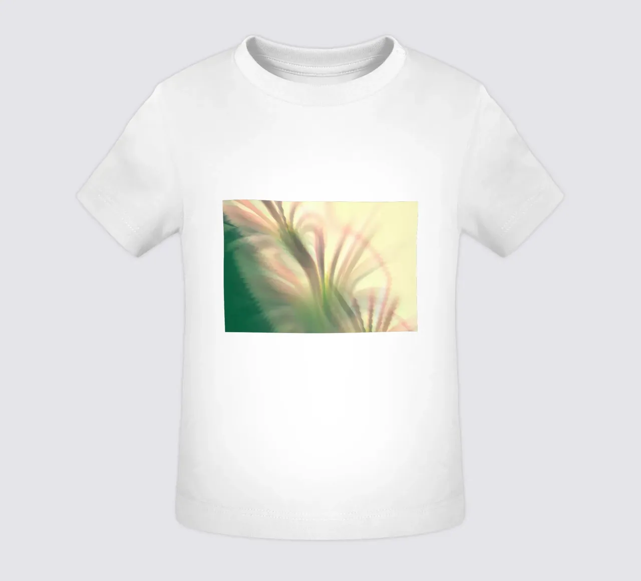 Abstract dynamic pattern in pink, white and green. baby t-shirt by Something for you