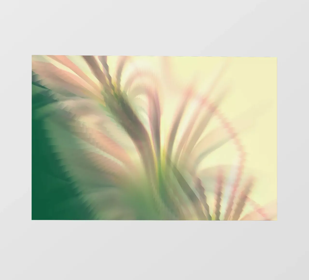 Motivo dinamico astratto in rosa, bianco e verde. telo in pvc da Something for you