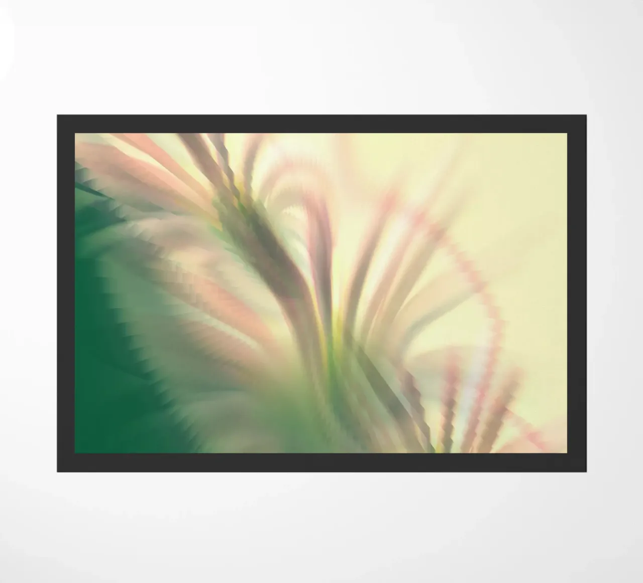 Abstract dynamisch patroon in roze, wit en groen. deurmat van Something for you