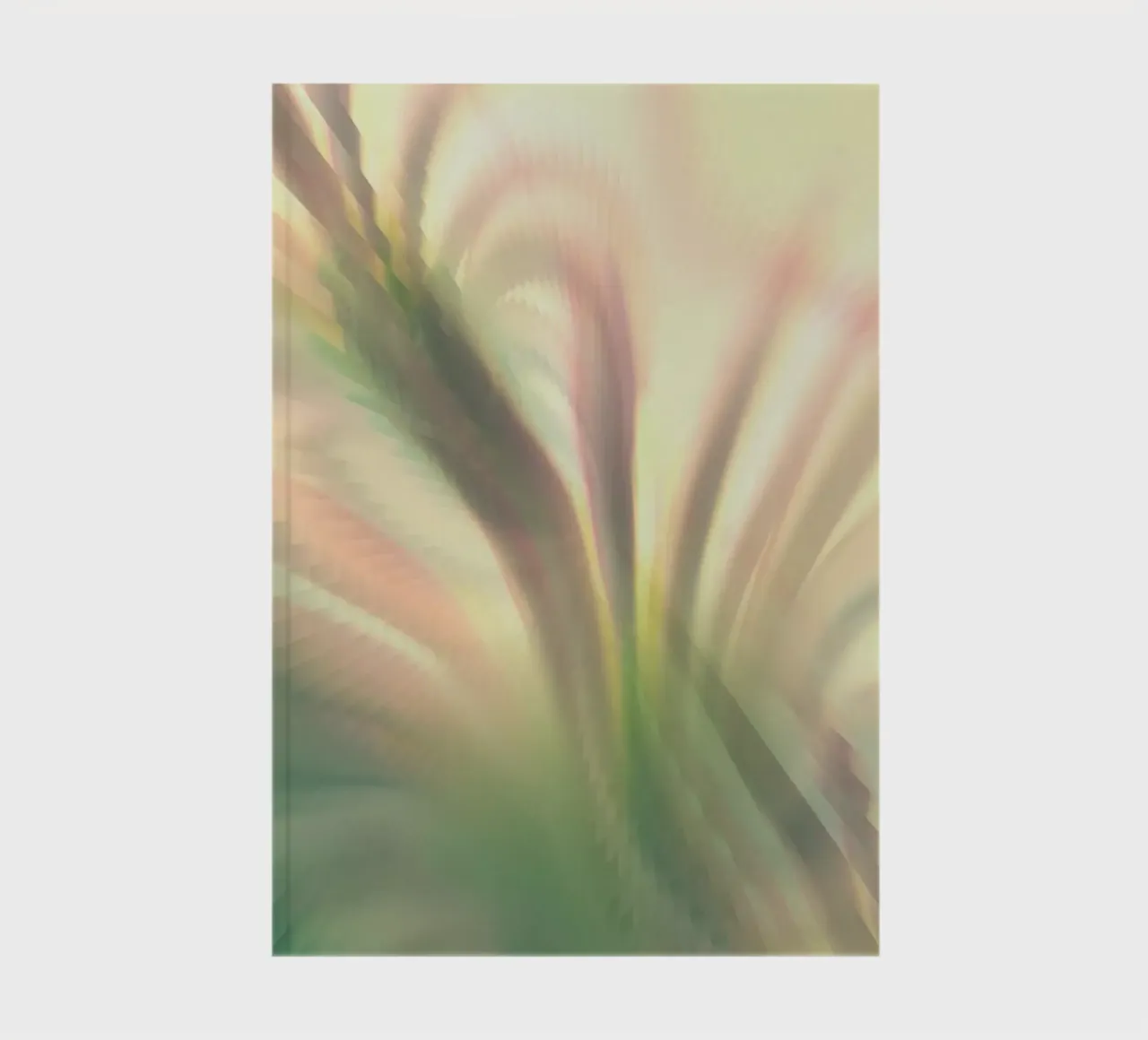 Abstract dynamic pattern in pink, white and green. notebook by Something for you