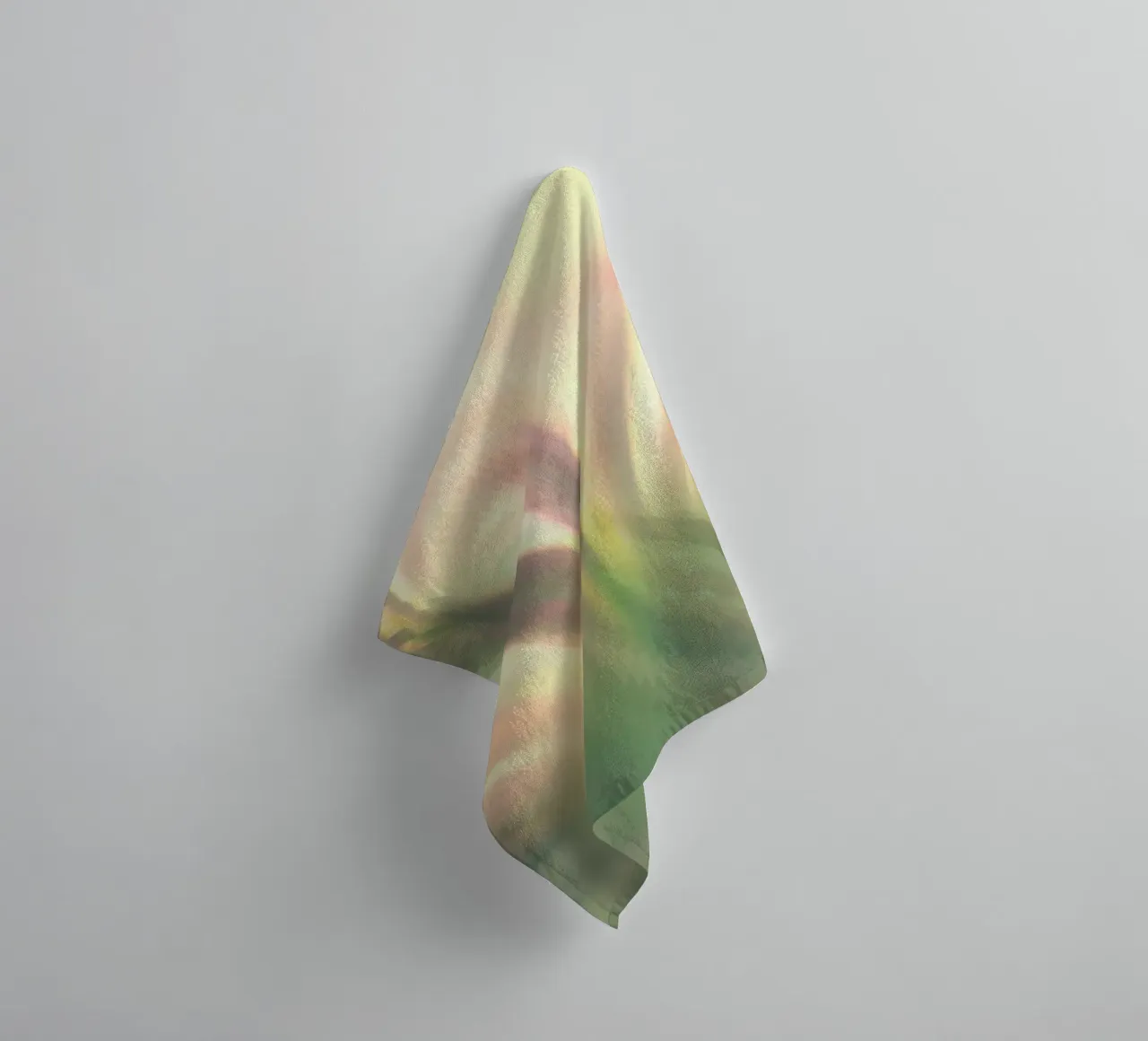 Abstract dynamic pattern in pink, white and green. towel by Something for you