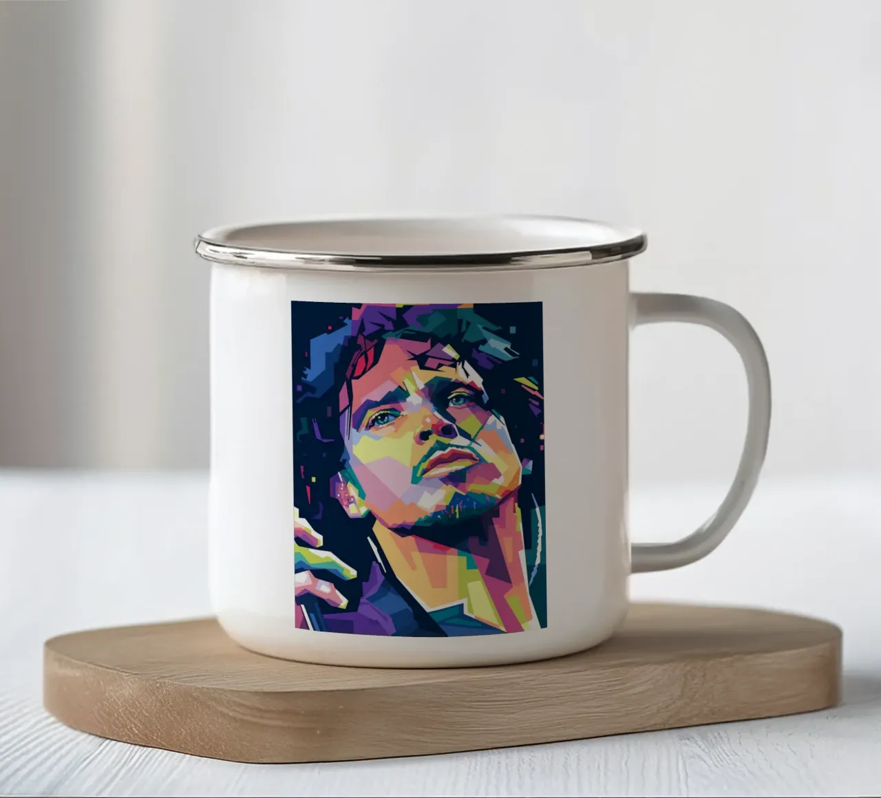La voce tazza in smalto da Alkahfsmart