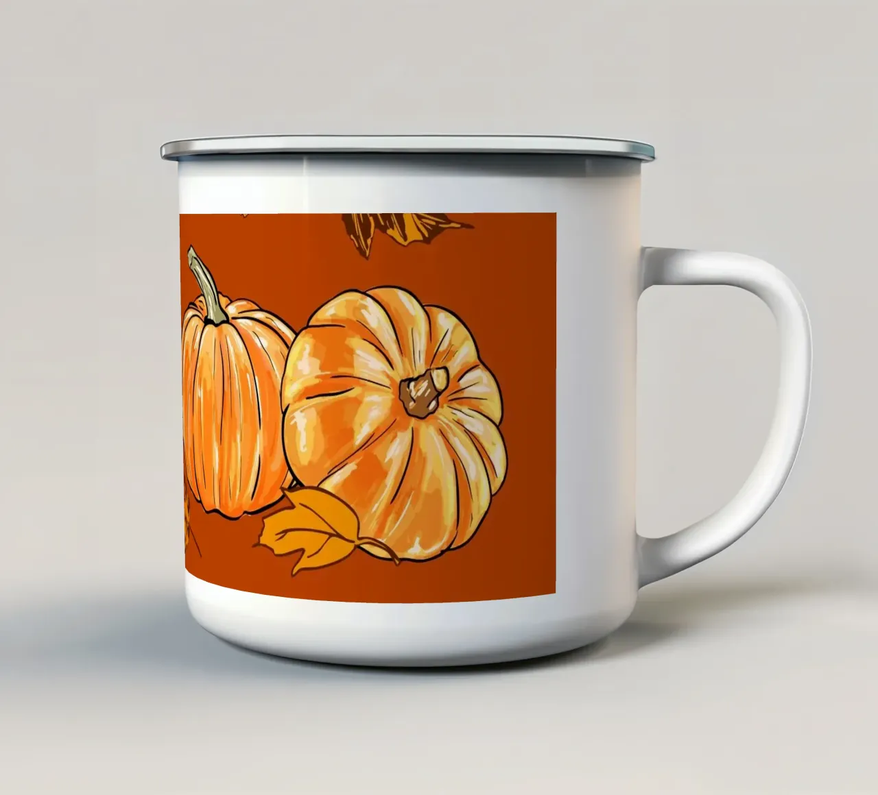 Zucche d'autunno tazza in smalto da EDMPROJECT