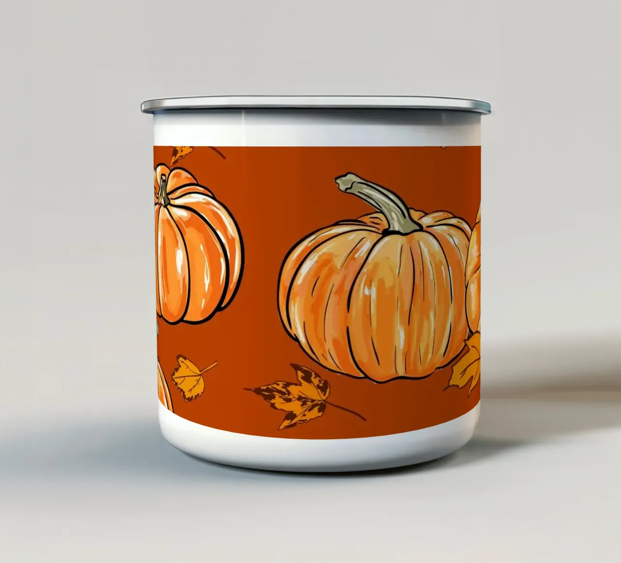 Zucche d'autunno tazza in smalto da EDMPROJECT