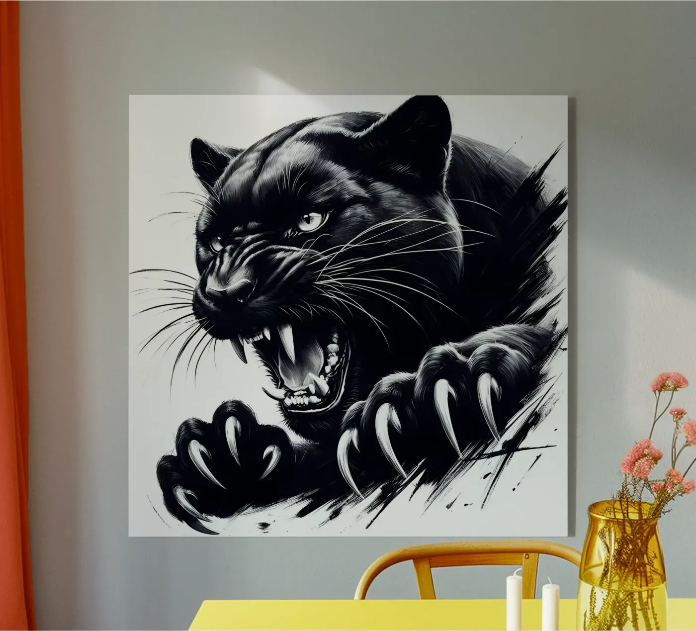 BLACK PANTHER ROAR plexiglass da ARTOMATIC