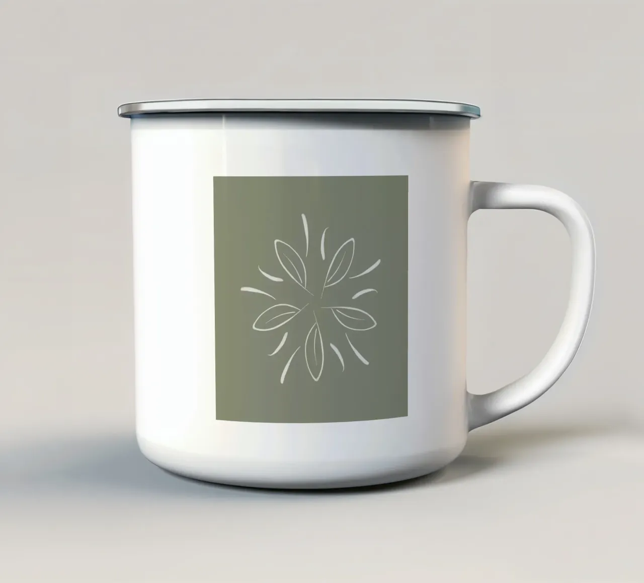 Elements Seasons | Earth Leaves Spring | Line Illustration tazza in smalto da sabidussi