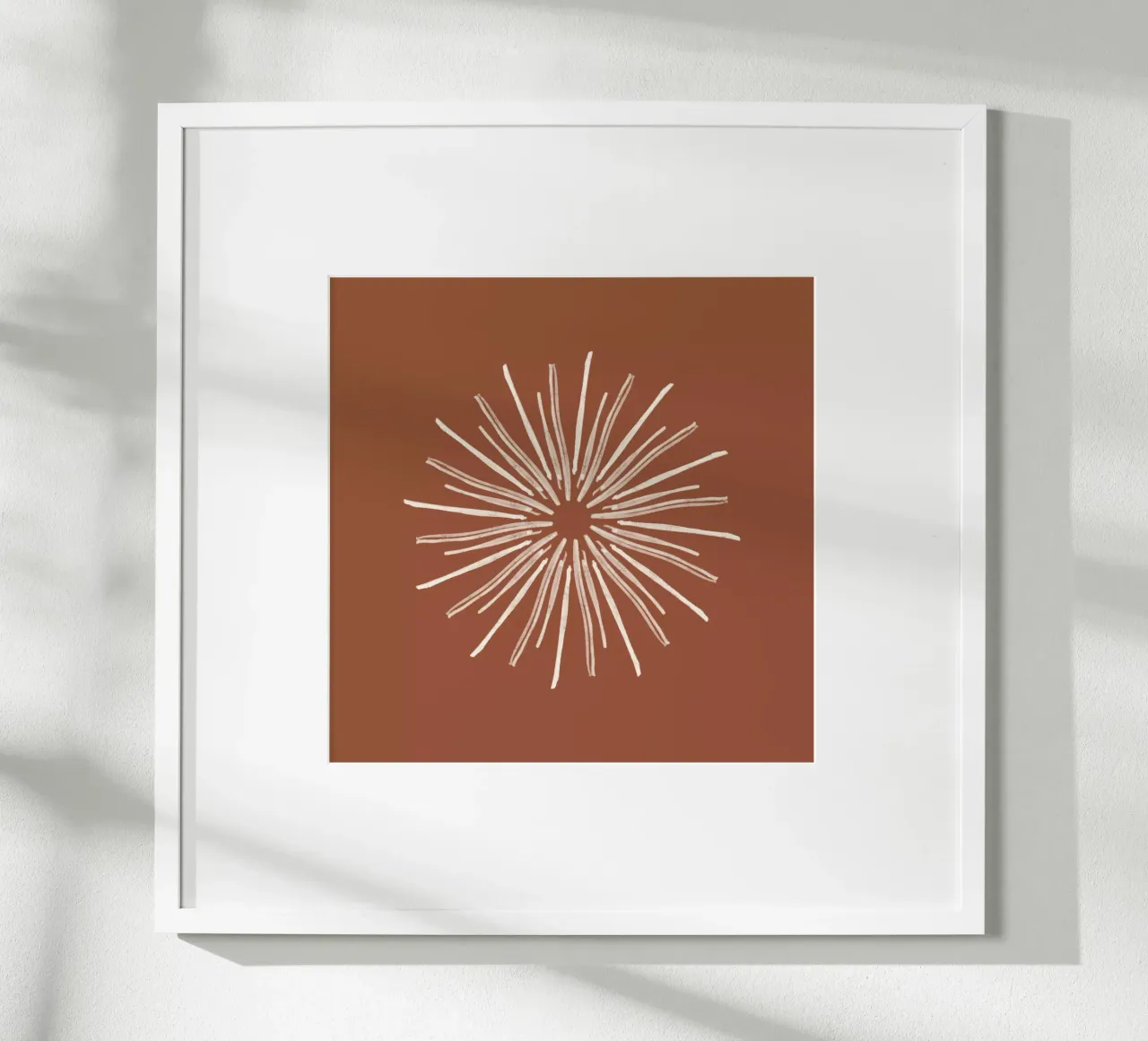 Elements Seasons | Fire Sun Summer | Abstract Illustration poster con telaio in plastica da sabidussi