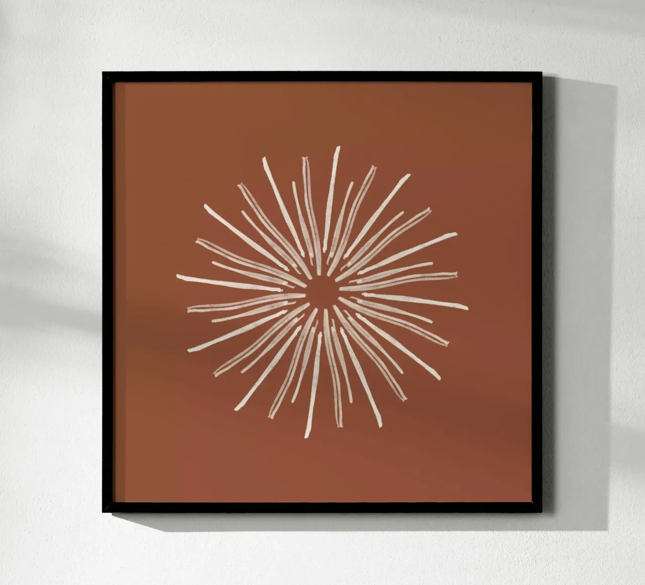 Elements Seasons | Fire Sun Summer | Abstract Illustration poster con telaio in plastica da sabidussi
