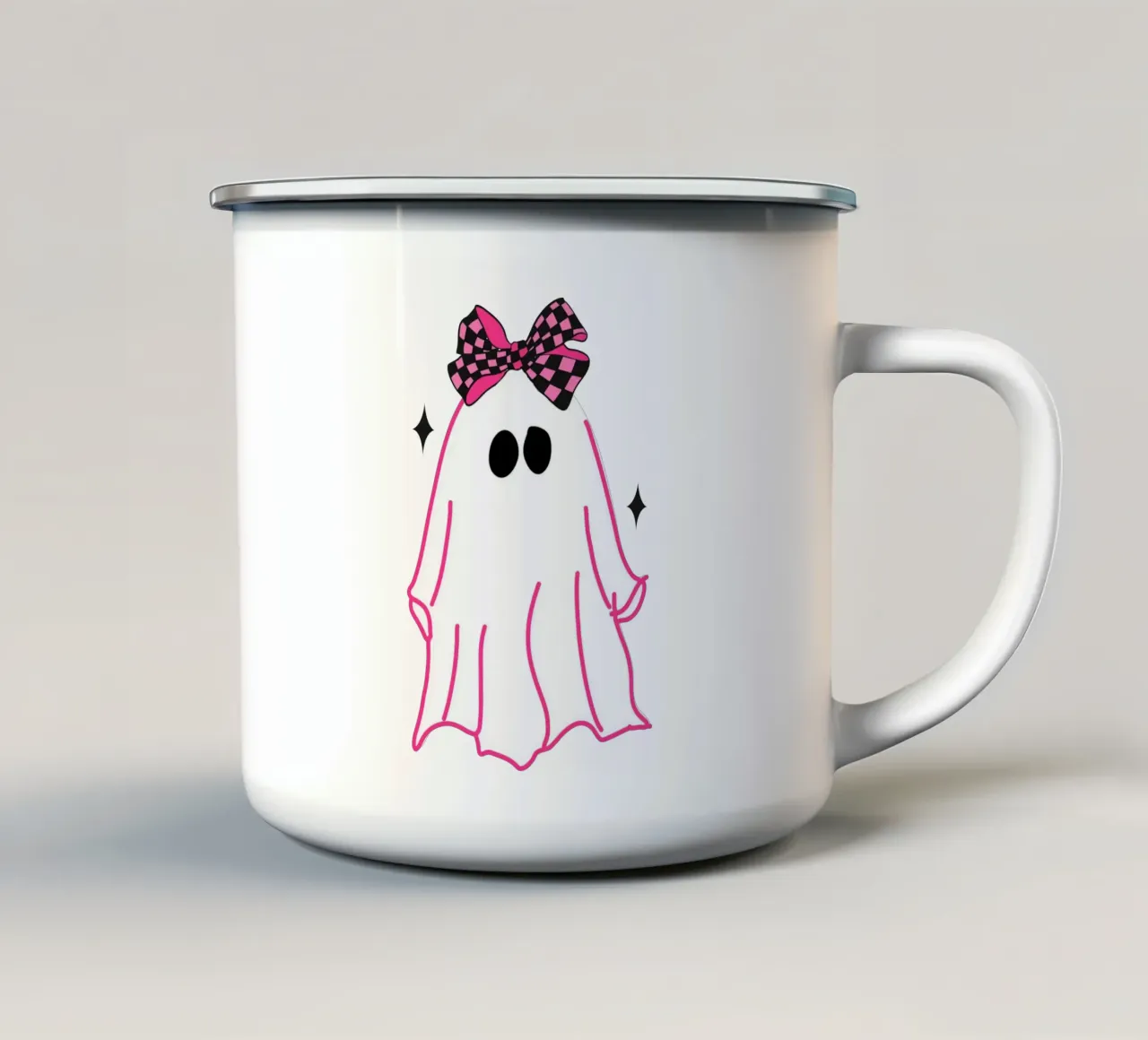Fantasma della Coquette Rosa tazza in smalto da EDMPROJECT
