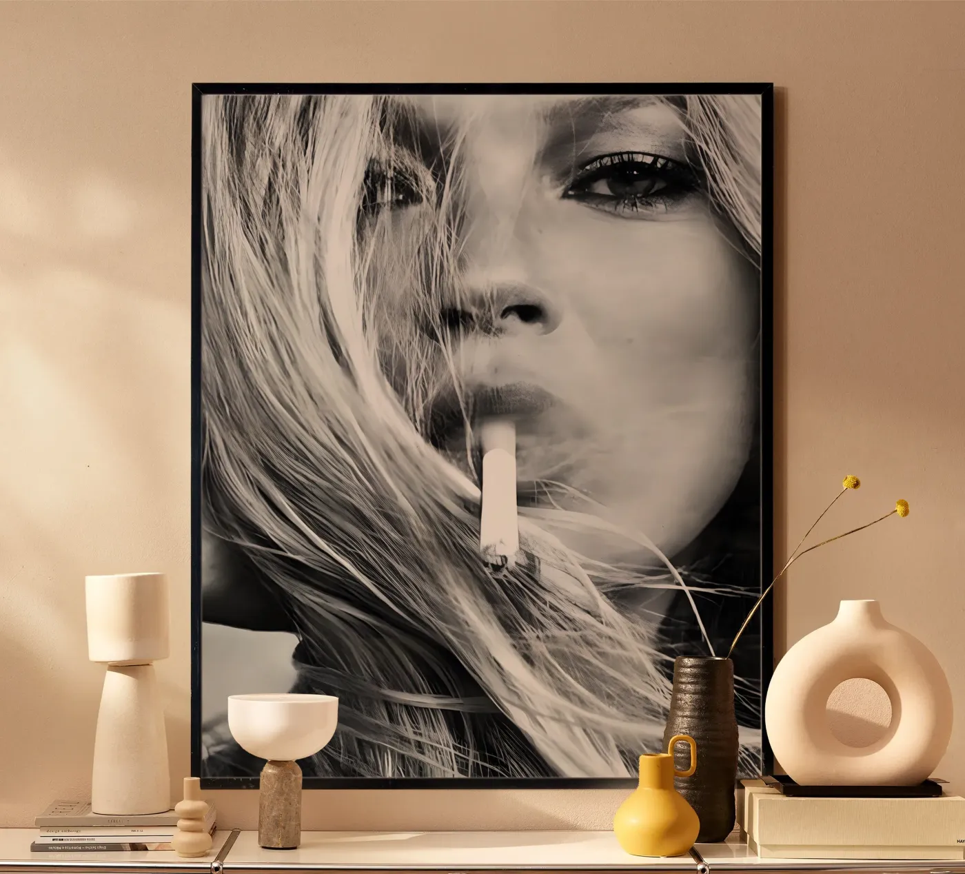 Roken poster van vintage singer
