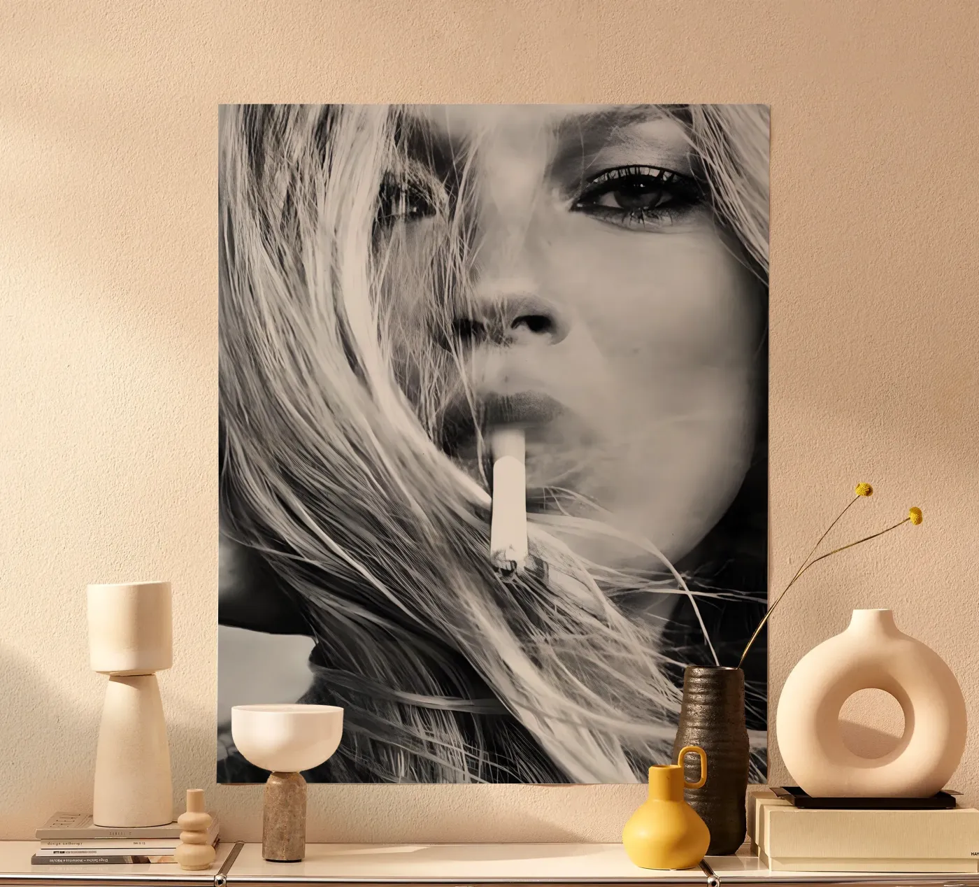 Roken poster van vintage singer