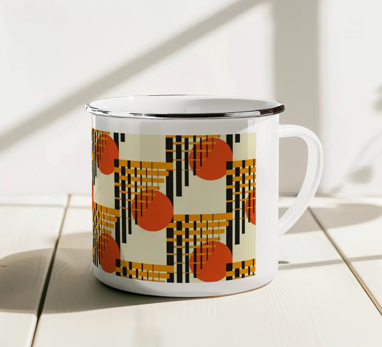 Mostra Bauhaus 1964 tazza in smalto da LaylaOzHome