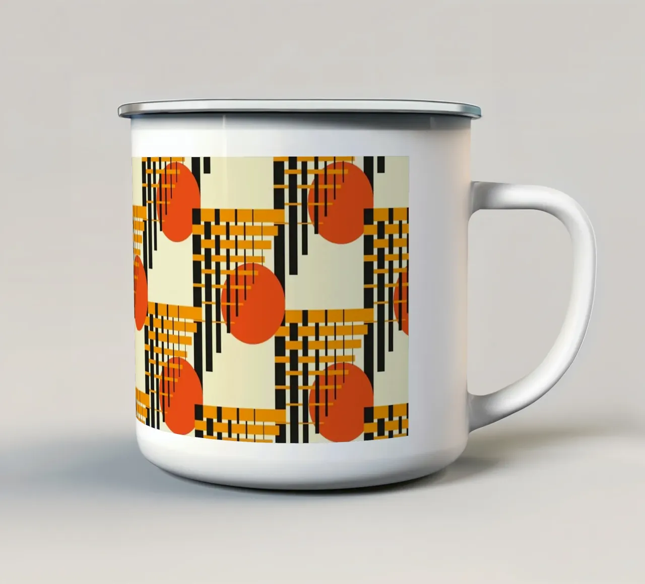 Mostra Bauhaus 1964 tazza in smalto da LaylaOzHome
