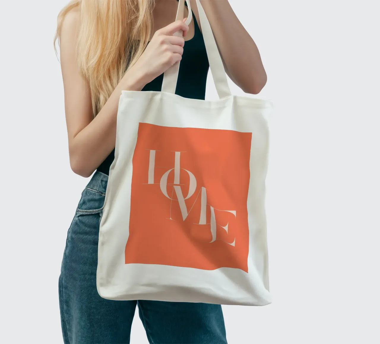 Casa Peach Fuzz borsa in juta da Rossa Sandra