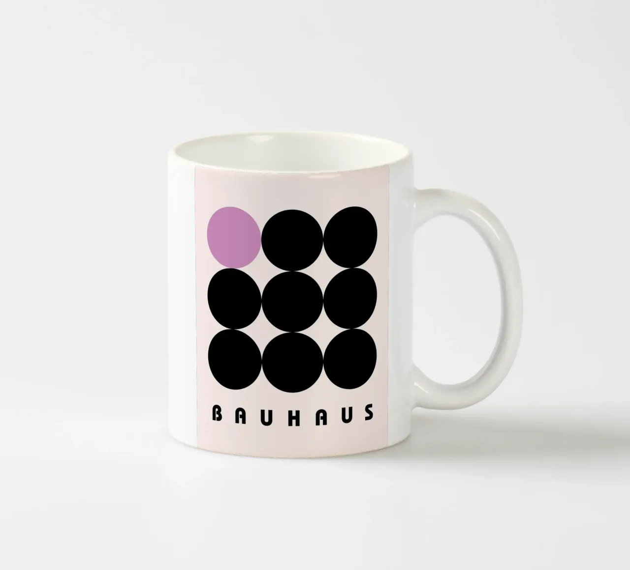 Bauhaus Cirkels Minimal Print keramische mok van Cozy Vibes