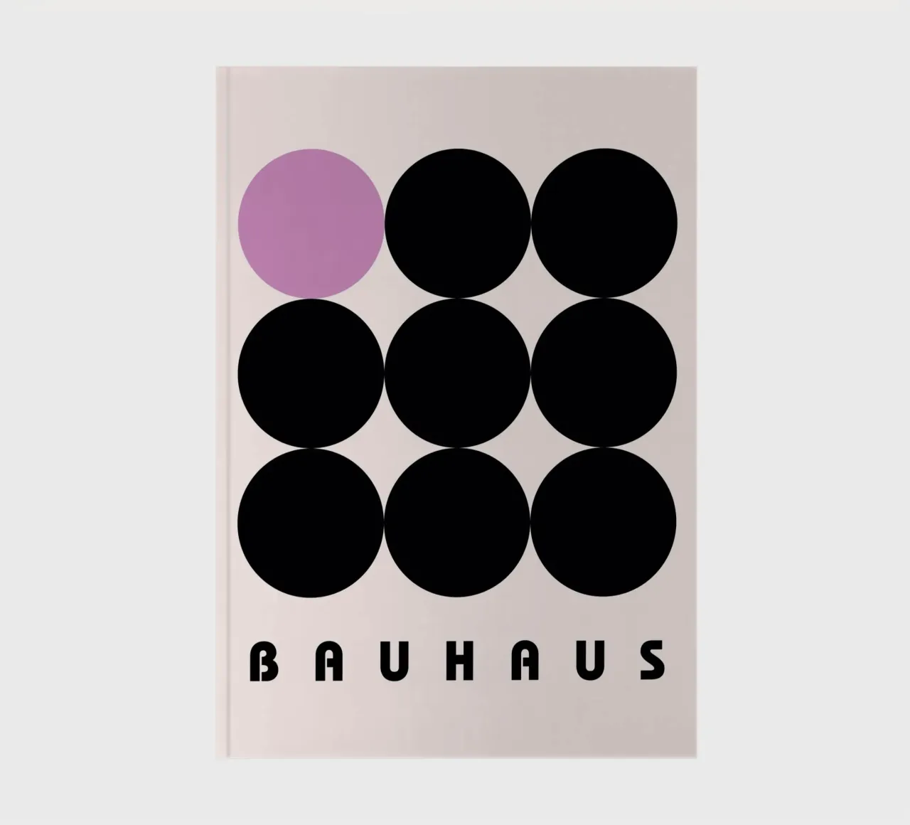 Bauhaus Circles Minimal Print notebook by Cozy Vibes