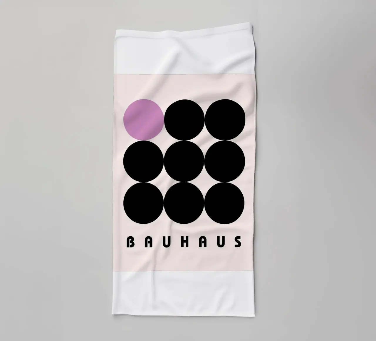 Bauhaus Cirkels Minimal Print badhanddoek van Cozy Vibes
