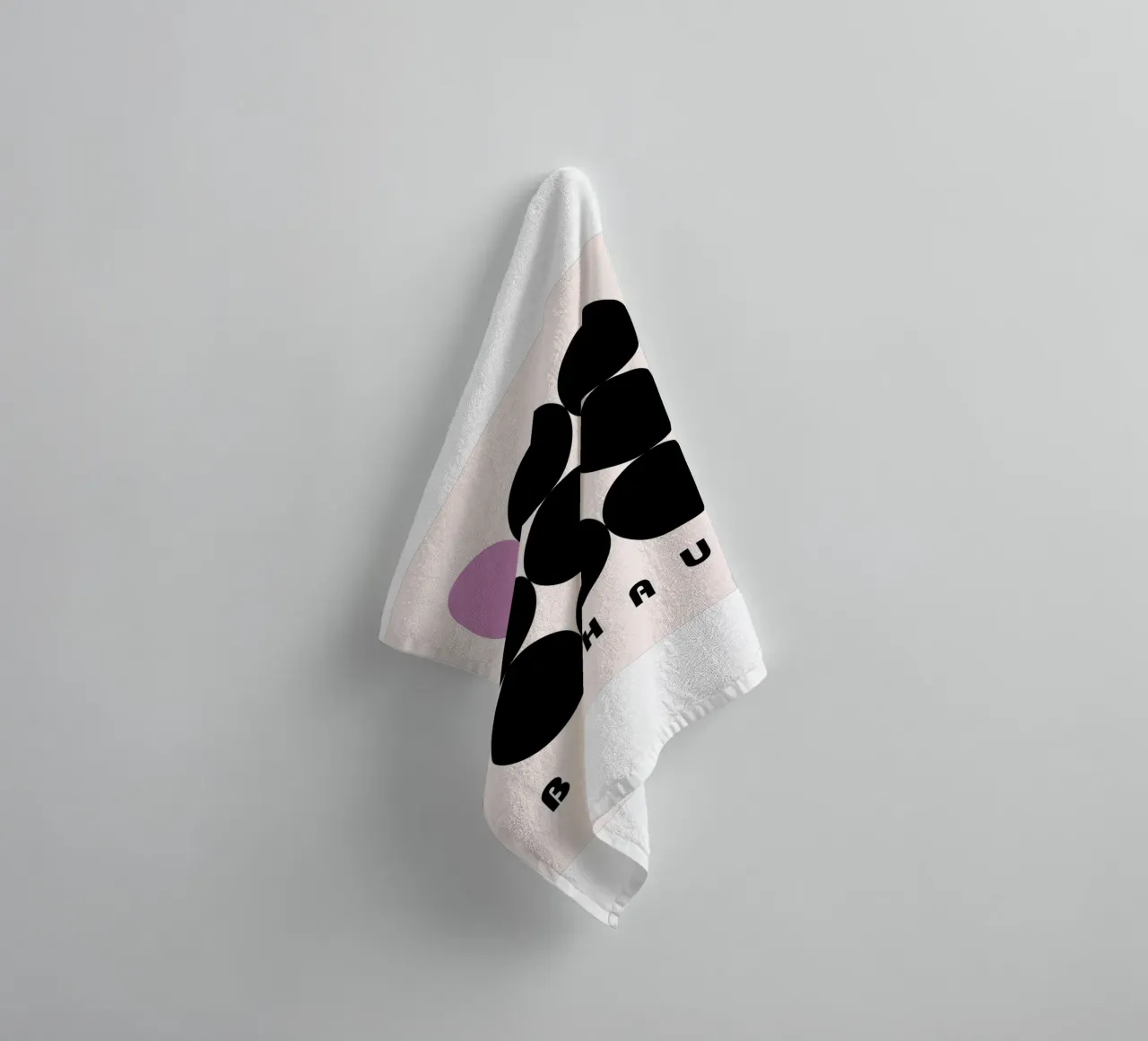 Bauhaus Cirkels Minimal Print badhanddoek van Cozy Vibes