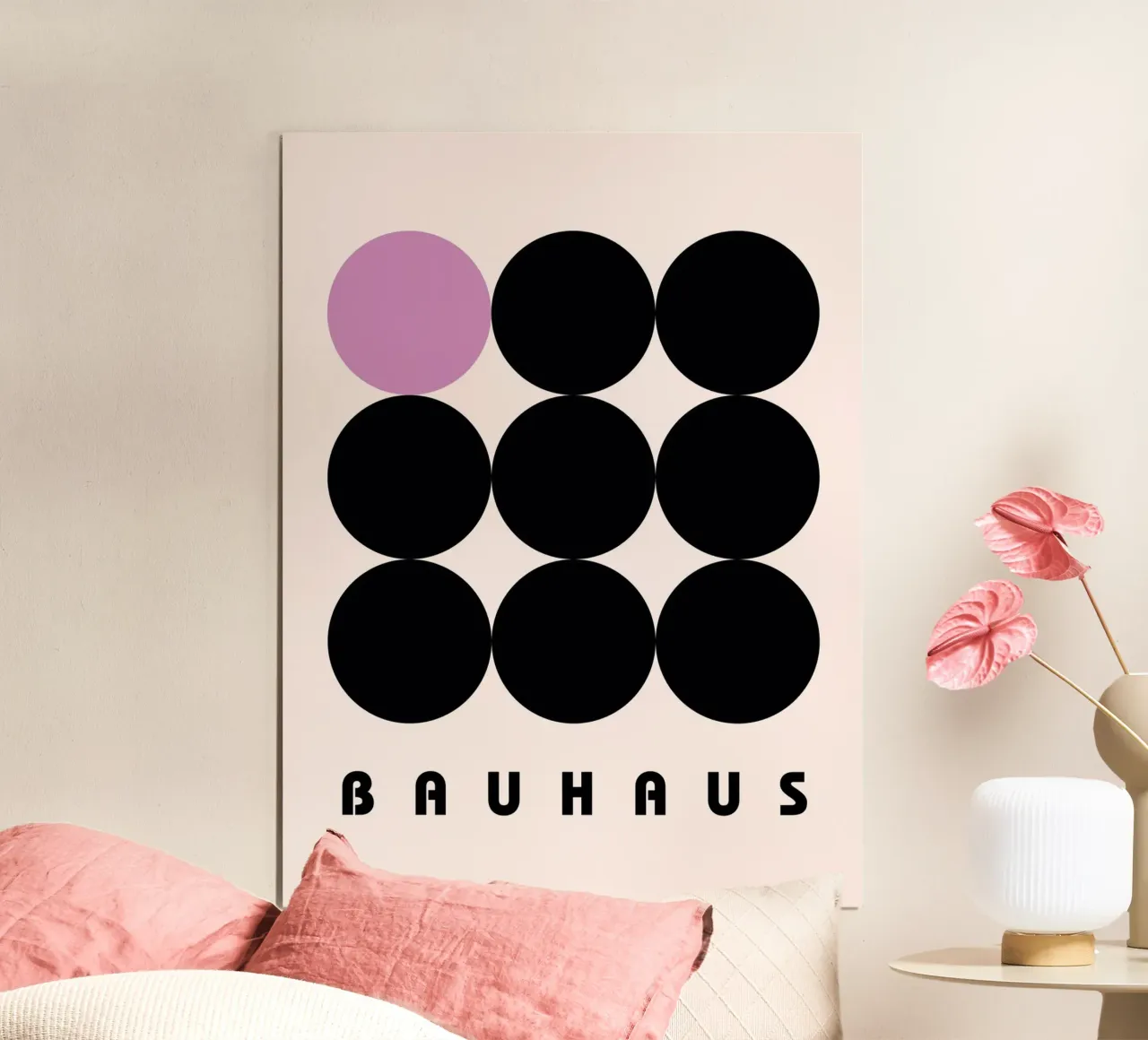 Bauhaus Cirkels Minimal Print hahnemühle van Cozy Vibes