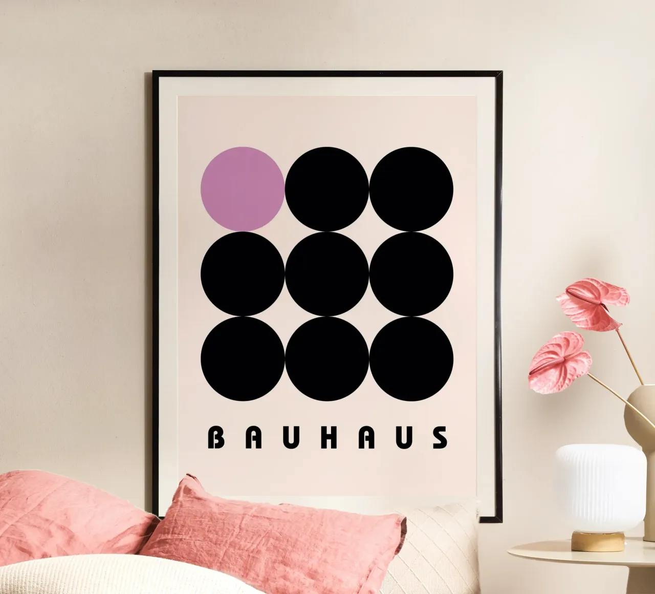 Bauhaus Cirkels Minimal Print hahnemühle van Cozy Vibes