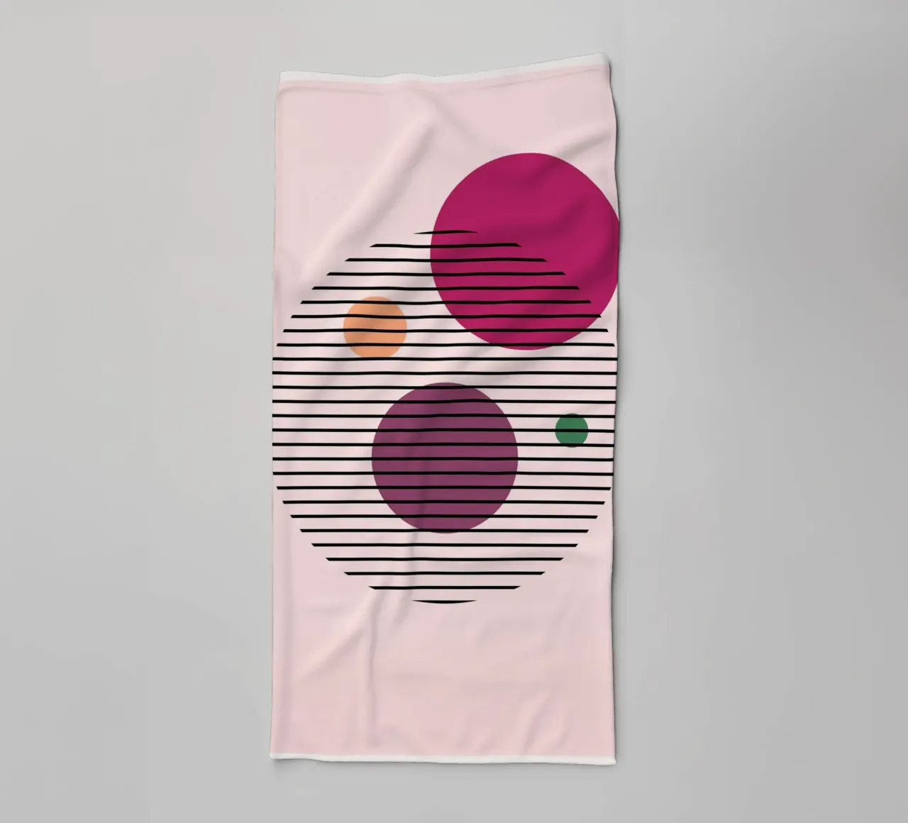 Bauhaus Abstract Circle Print towel by Cozy Vibes
