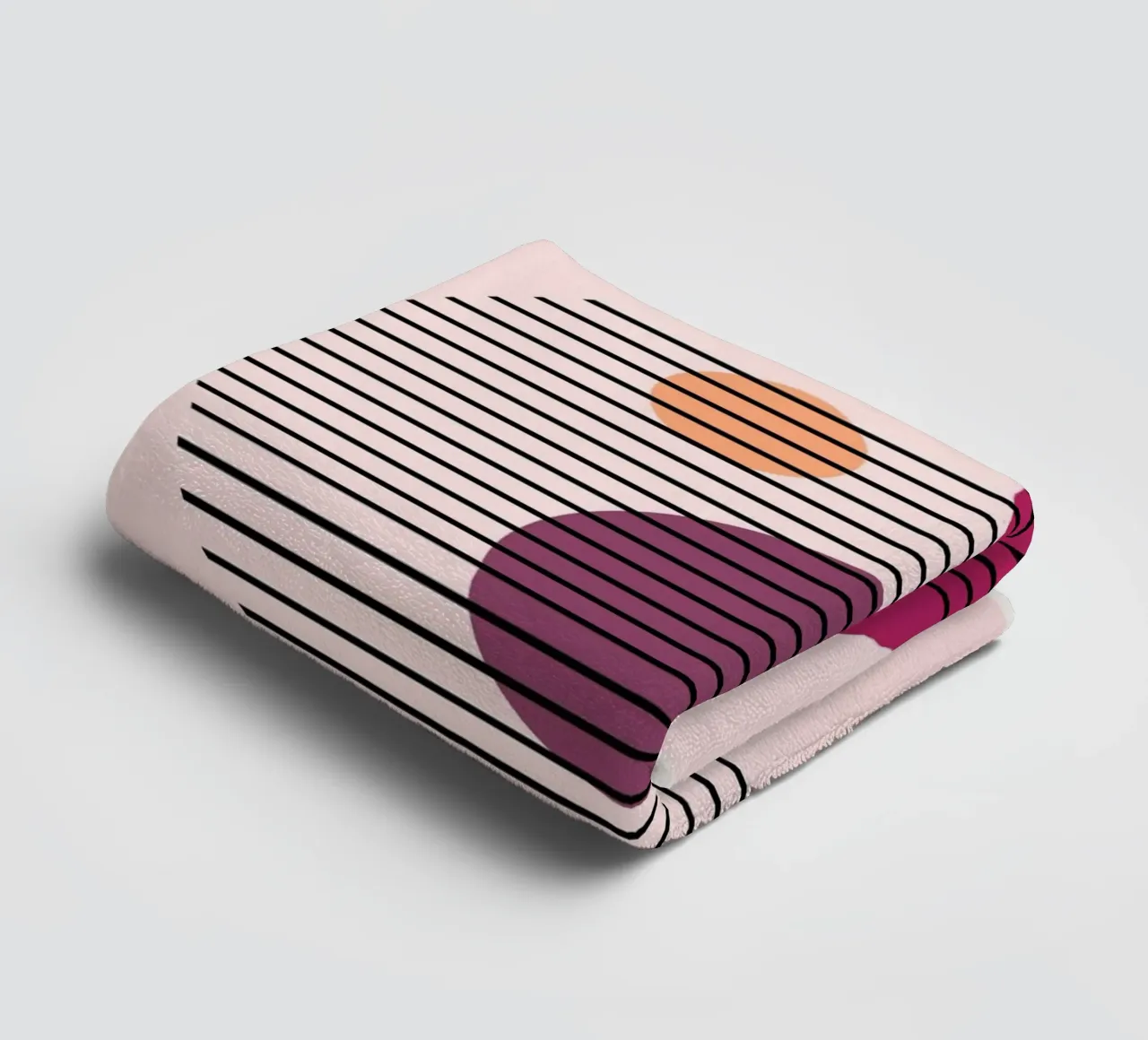 Bauhaus Abstract Circle Print towel by Cozy Vibes