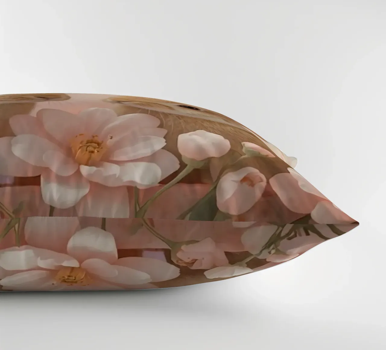 Carino Due conigli in fiori rosa cuscino da DesignDoodle