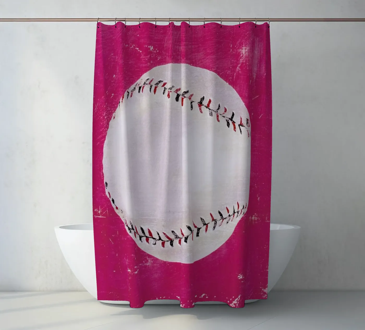 Baseball Duschvorhang von Andy Bridge