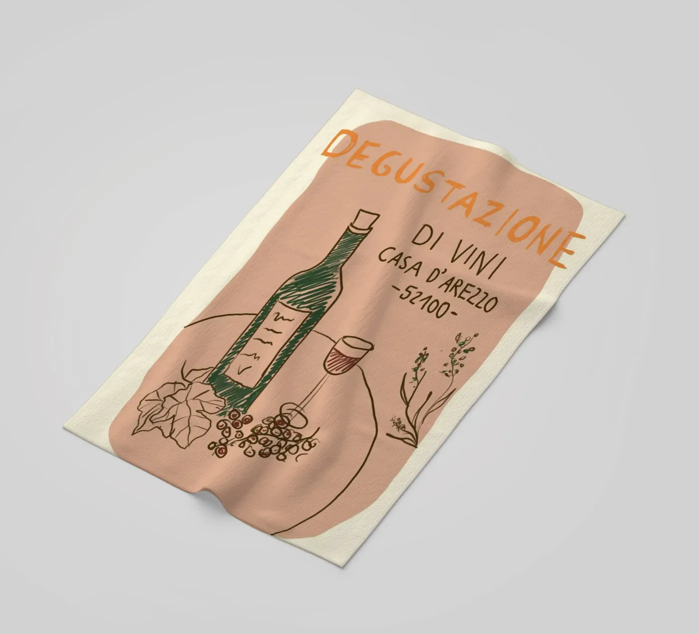 Weinprobe strandhanddoek van Studio Dolci