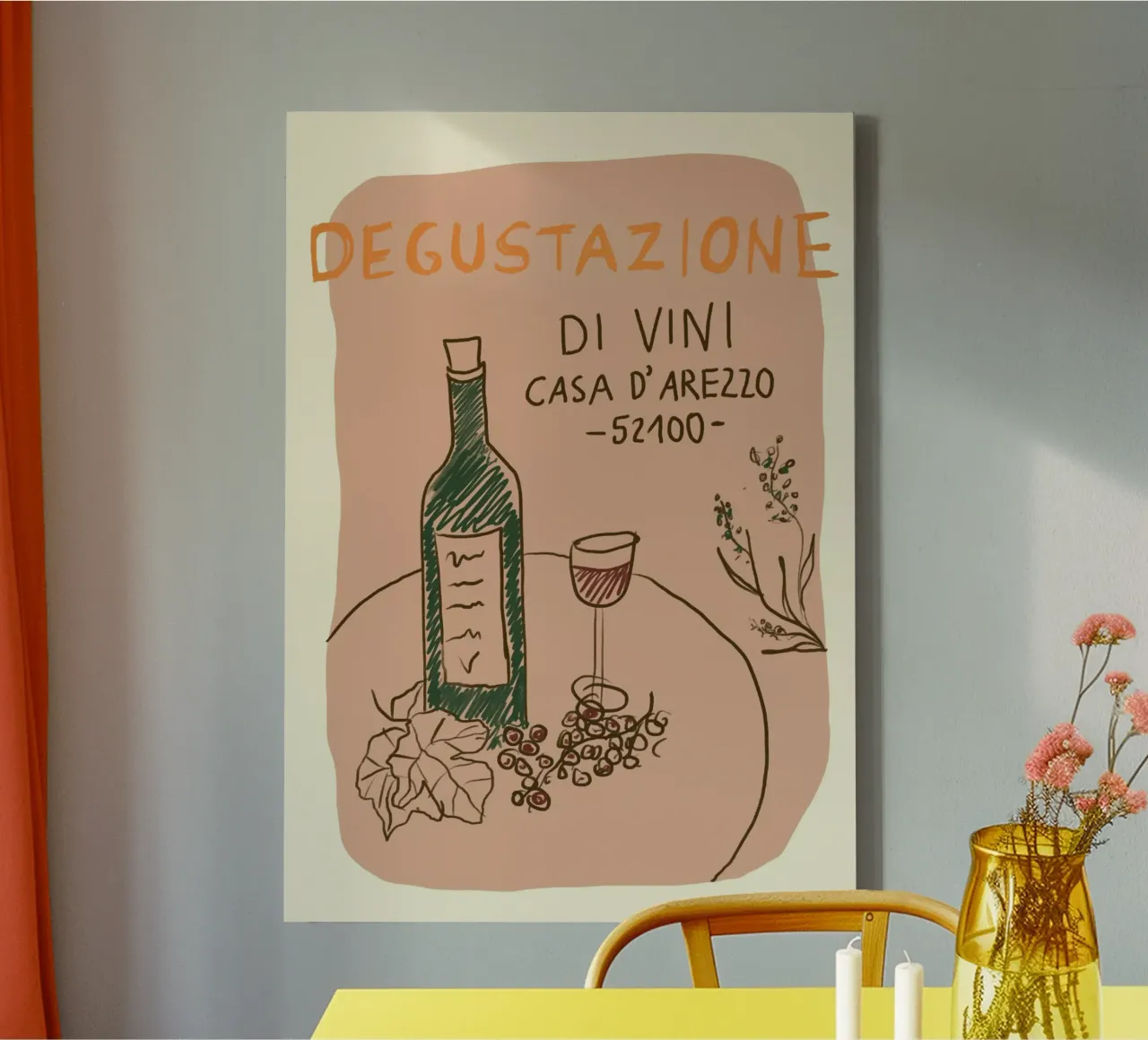 Weinprobe tela con Cornice a cassetta da Studio Dolci