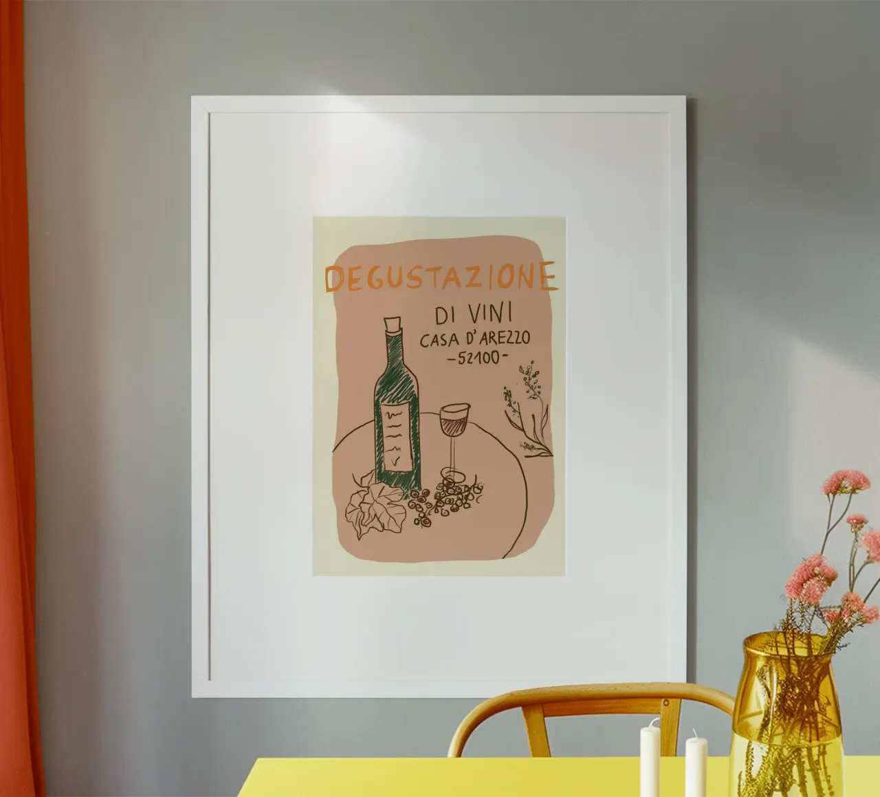 Weinprobe poster con telaio in alluminio da Studio Dolci