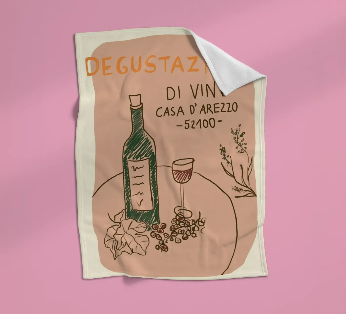 Weinprobe fleecedeken van Studio Dolci