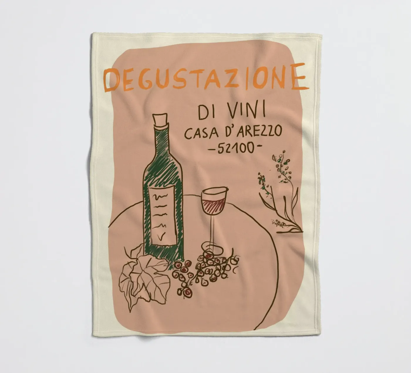 Weinprobe fleecedeken van Studio Dolci