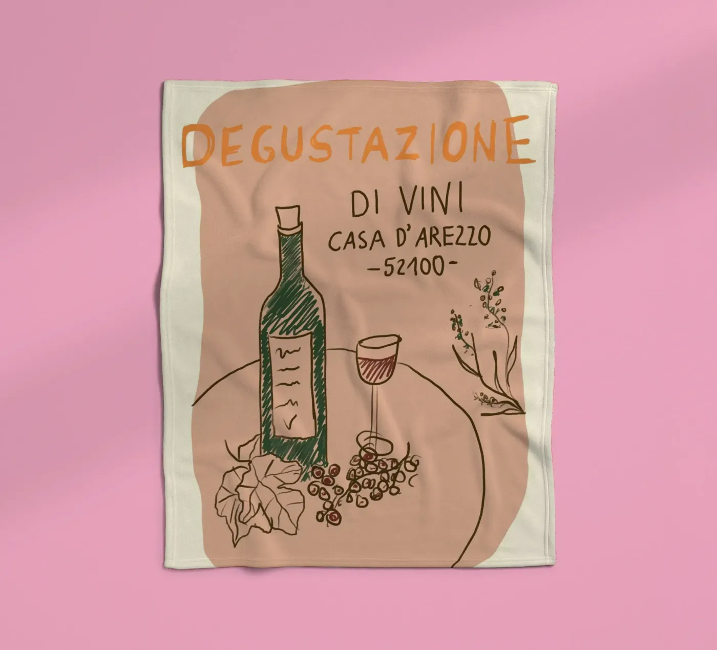 Weinprobe fleecedeken van Studio Dolci