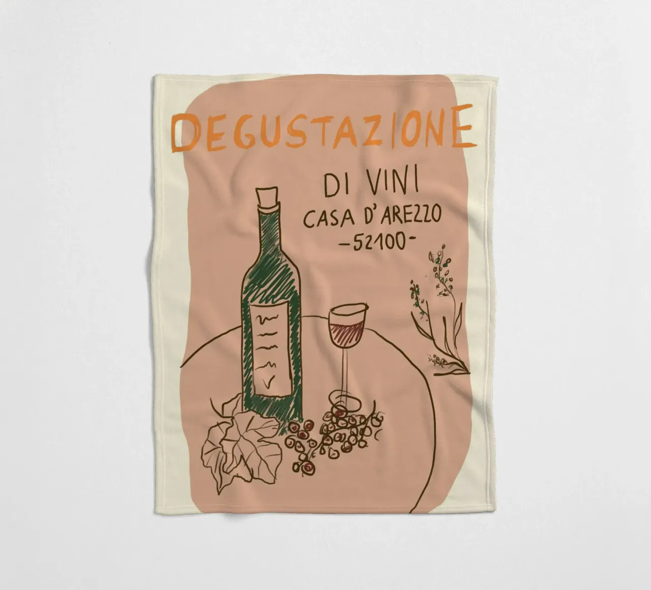 Weinprobe Fleecedecke von Studio Dolci