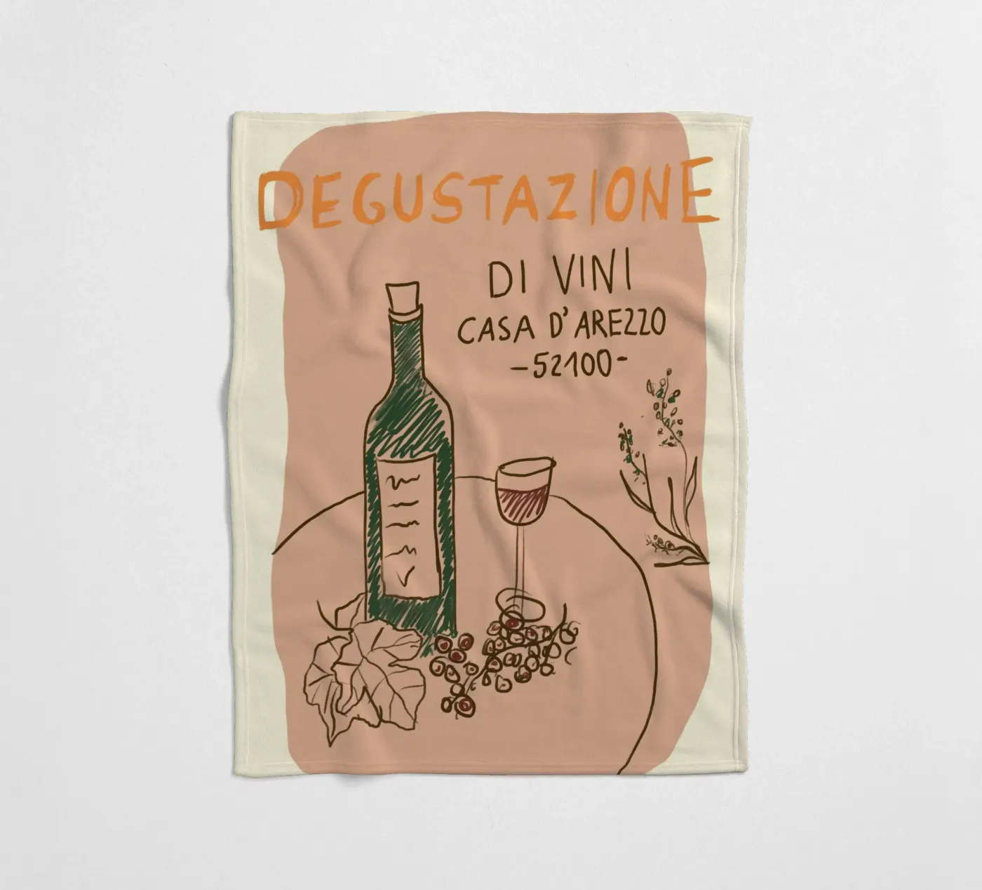 Weinprobe Fleecedecke von Studio Dolci