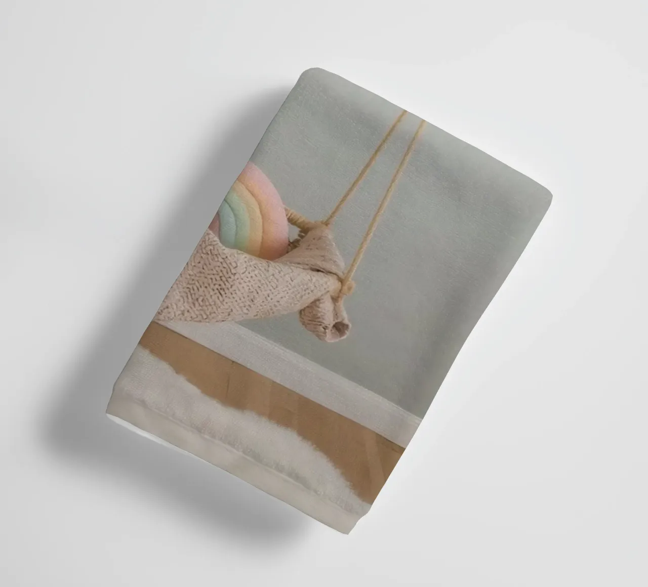Wall hanging with clouds rainbow and swing towel by DesignDoodle