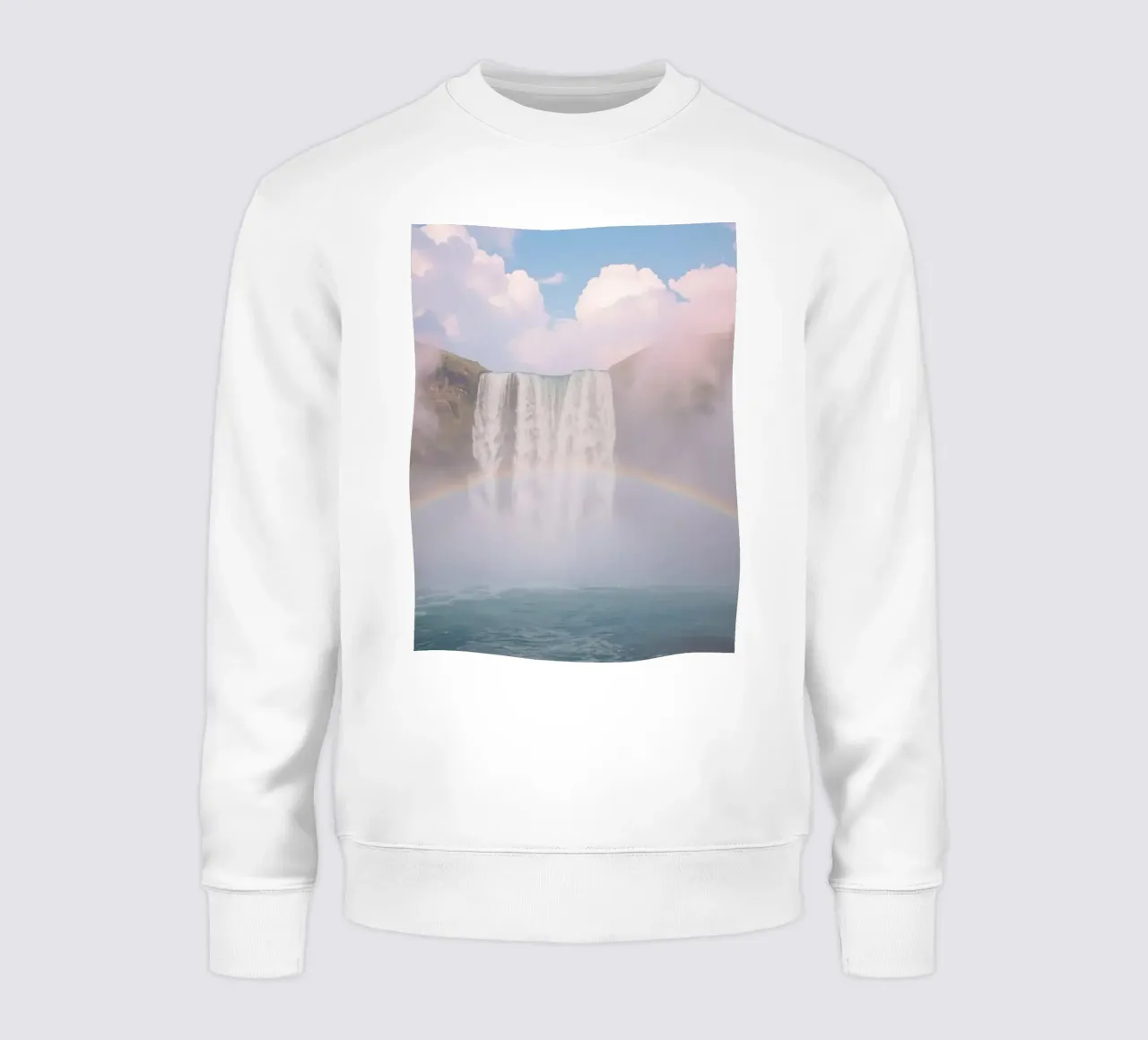Cascata con arcobaleno e nebbia felpa da DesignDoodle