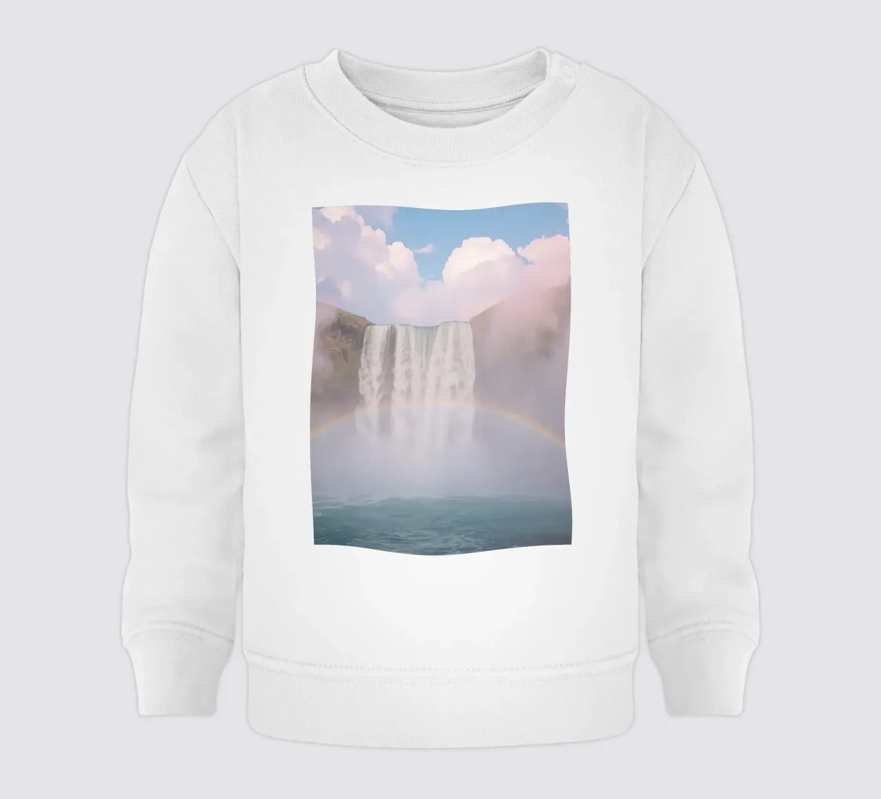 Cascata con arcobaleno e nebbia felpa neonato da DesignDoodle
